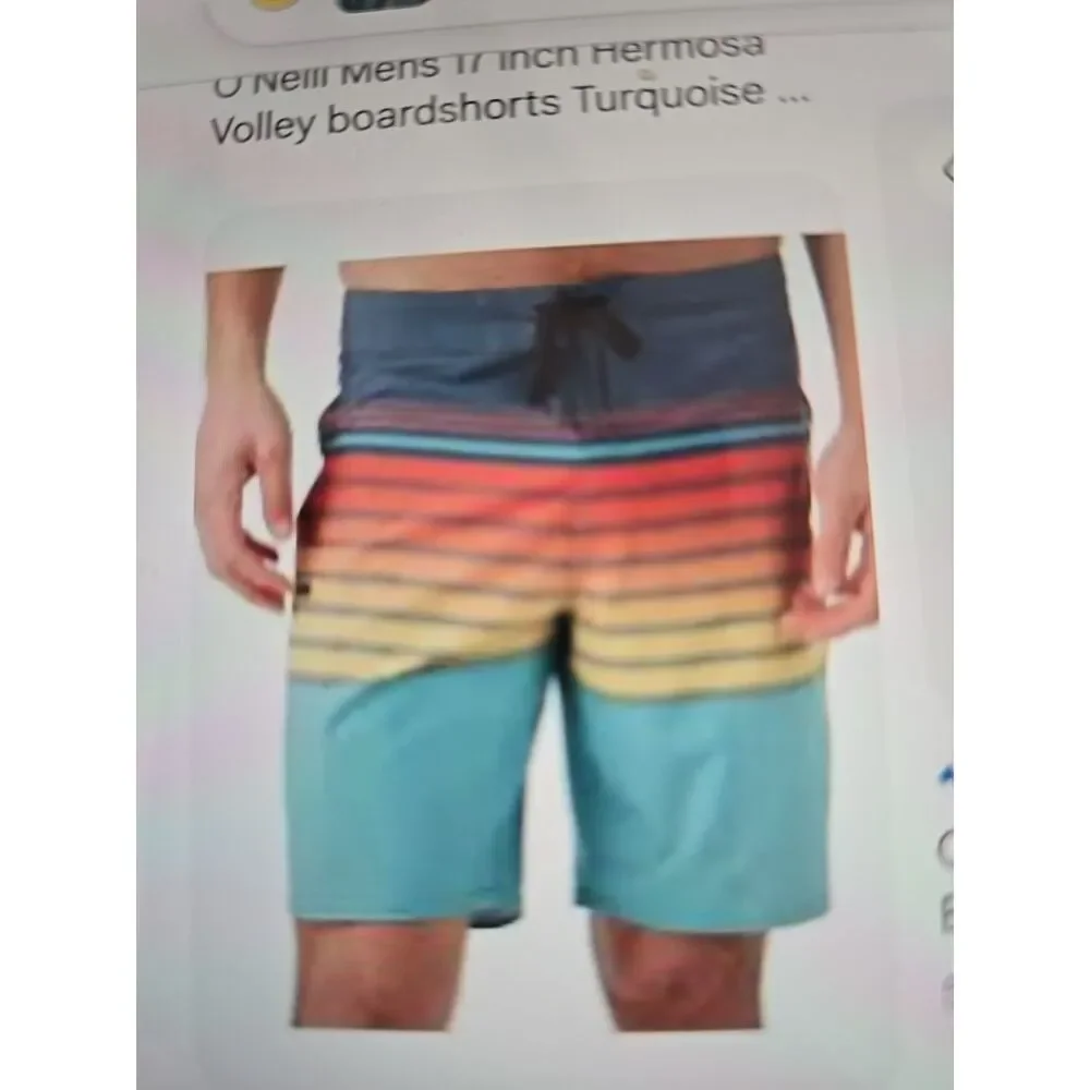 O'Neill Mens Lennox Striped Boardshorts Multicolor Size 30